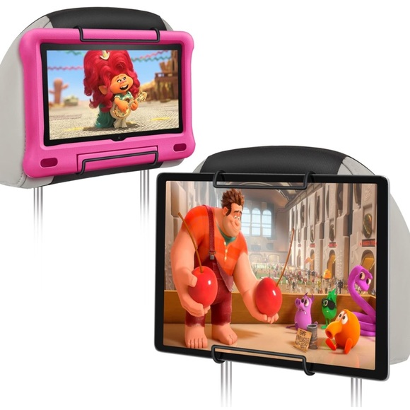 WONNIE 2 Pack Tablet Car Headrest Holder for 10-12.9" Size Tablets - Picture 2 of 6